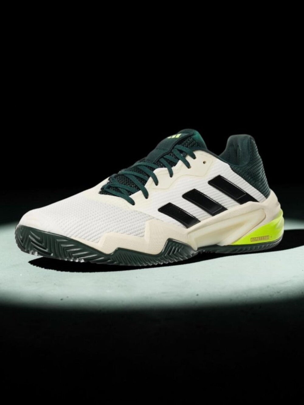 Adidas Barricade 13 Clay Mens Tennis Shoe Size 10.5 White Black Ivory NEW JH5144
